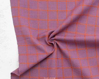 Fine and Dany - Trellis in Plum - Fableism - 1/2 yd