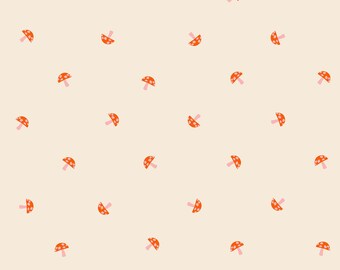Carousel - Tiny Mushrooms - Natural - Melody Miller - Ruby Star Society - 1/2 yd