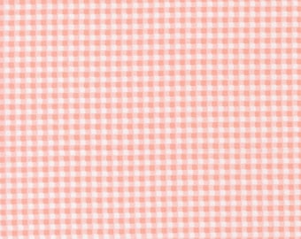 Sunbonnet - Coral Mini Gingham - My Sew Quilty Life - Moda Fabrics - 1/2 yd