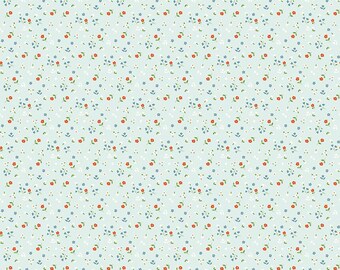 Cotton Nook - Flowers - Bleached Denim - Minki Kim - Riley Blake Designs - 1/2 yd