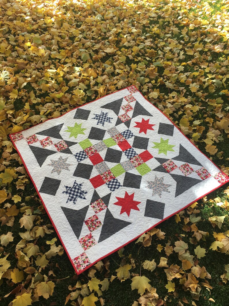 Parachutes Quilt Pattern Splendid Speck Easy Throw Baby Etsy