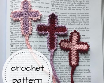 Crochet Cross Bookmark Pattern, crochet bookmark, cross bookmark, crochet cross