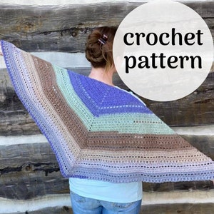 Châle au crochet d'Evie, modèle de châle au crochet facile, modèle d'enveloppement au crochet