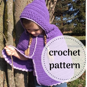 Kids crochet poncho pattern pullover