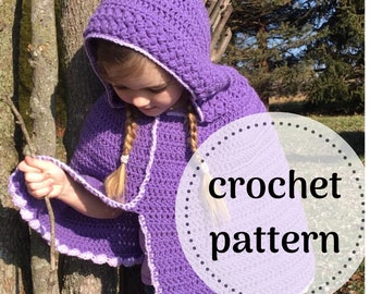 Kids crochet poncho pattern pullover