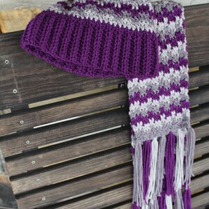 Crochet Hat and Scarf Pattern, crochet hat, crochet scarf image 5