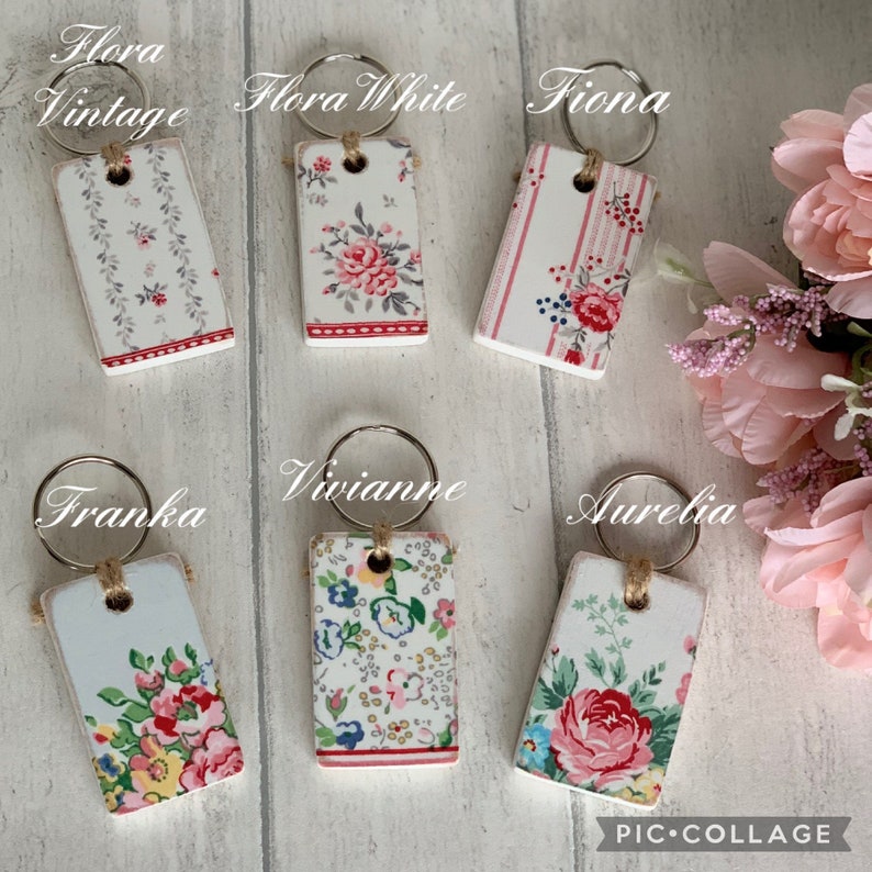 Pretty Floral Decorative Wooden Spoons Greengate Decoupaged Designs. Utensil Decoration. Kitchen Centre Piece Decor. Country Kitchen. image 8