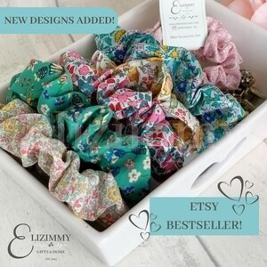 Liberty of London Hair Scrunchies. Hair Scrunchie Sets Liberty Tana Lawn. Liberty Lasenby Fabric. Women’s and Girl’s Hair Accessories image 1