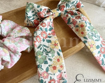 Liberty Hair Bow with Alligator Clip. Liberty of London Tana Lawn Floral Hair Accessory for Long Hair. Oversized Large Sailor Hair Bow.