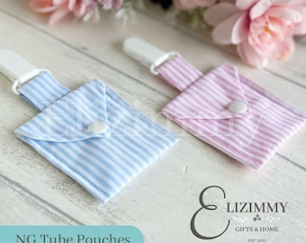 NG Tube Pouches. Feeding Tube Pocket. Tubie Accessories. Dummy Clip on Pouch. Pacifier Pouch. Nasogastric Tube Holder