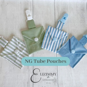 NG Tube Pouches. Feeding Tube Pocket. Tubie Accessories. Dummy Clip on Pouch. Pacifier Pouch. Nasogastric Tube Holder