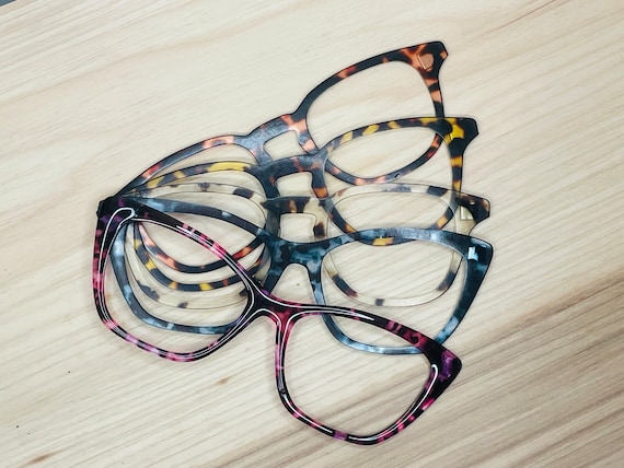 Translucent Tortoise Acrylic Topper for Interchangeable Magnetic Glasses Etsy
