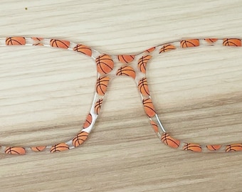 Basketball Translucent Acrylic Eyewear Topper For Interchangeable Magnetic Glasses