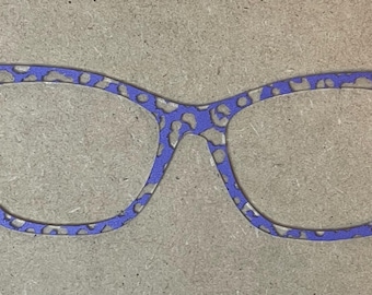 Purple Leopard Translucent Acrylic Eyewear Topper For Interchangeable Magnetic Glasses