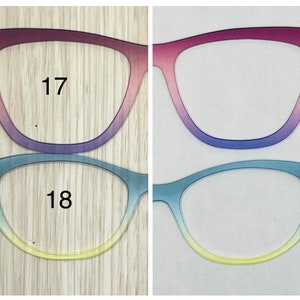 Translucent Ombre Acrylic Eyewear Topper For Interchangeable Magnetic Glasses image 8