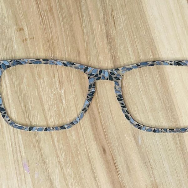 Grayscale Confetti Translucent Acrylic Eyewear Topper For Interchangeable Magnetic Glasses