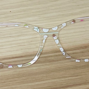 Topper acrylique translucide bonhomme de neige pour lunettes magnétiques interchangeables