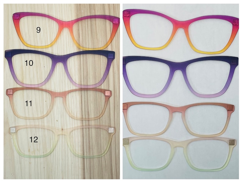 Translucent Ombre Acrylic Eyewear Topper For Interchangeable Magnetic Glasses image 6