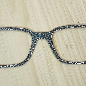 Verspiegelte Micro Leopard Acryl Topper für austauschbare Magnetbrillen