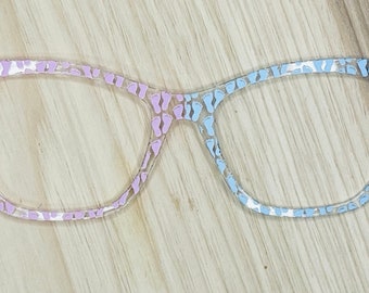 Baby Feet Translucent Acrylic Eyewear Topper For Interchangeable Magnetic Glasses