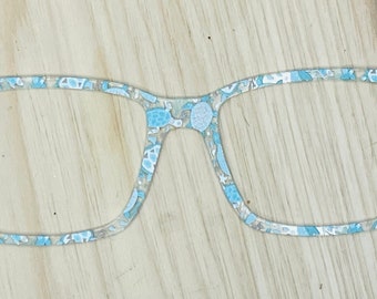 Sea Schildkröte Translucent Acryl Brillen Topper Für austauschbare magnetische Gläser