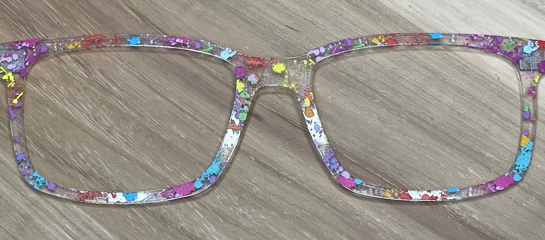 Paint Splatter Translucent Acrylic Eyewear Topper for Interchangeable ...