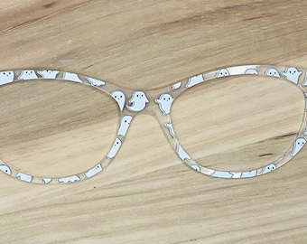 Transparenter, magnetischer Brillenaufsatz aus Acryl (Geistform) für magnetische Brillen
