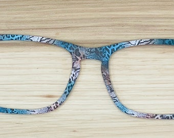 Blauer Acryl-Topper mit Tiermotiven