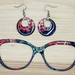 Hydrangea Acrylic Eyewear Topper for Interchangeable Magnetic Glasses