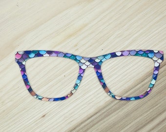 Mermaid Acrylic Eyewear Topper for Interchangable Magnetic Glasses