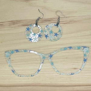 Starfish Translucent Acrylic Eyewear Topper For Interchangeable Magnetic Glasses