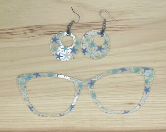 Starfish Translucent Acrylic Eyewear Topper For Interchangeable Magnetic Glasses