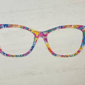 Bright Summer Palms Acrylic Eyewear Topper for Interchangeable Magnetic Glasses