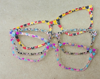 Cartoon Character Translucent Acrylic Eyewear Topper For Interchangeable Magnetic Glasses