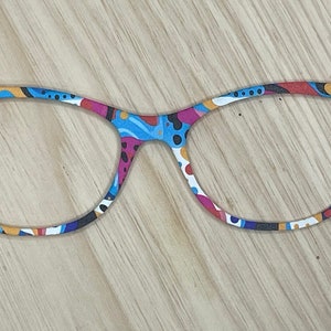 Bright Abstract Acrylic Eyewear Topper for Interchangeable Magnetic Glasses
