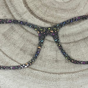 Micro Rainbow Leopard Translucent  Acrylic Topper