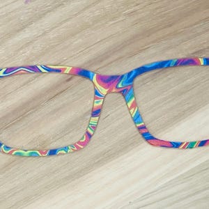 Topper acrylique encre alcool pour lunettes magnétiques interchangeables