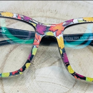 Fall Leaves Acrylic Eyewear Topper For Interchangeable Magnetic Glasses