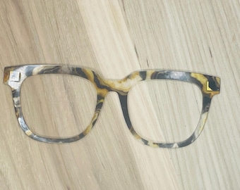 Black Marble  Translucent Acrylic Topper For Interchangable Magnetic Glasses