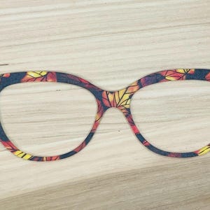 Autumn Leaves Semi-Translucent Acrylic Topper for Interchangeable Magnetic Glasses