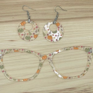 Pumpkin Translucent Acrylic Eyewear Topper For Interchangeable Magnetic Glasses