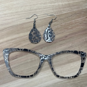 Skeleton Translucent Acrylic Eyewear Topper For Interchangeable Magnetic Glasses