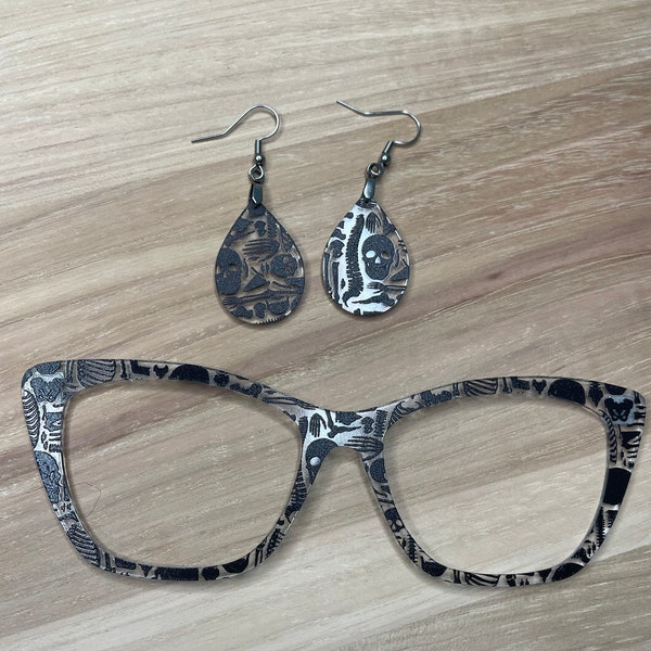 Skeleton Translucent Acrylic Eyewear Topper For Interchangeable Magnetic Glasses