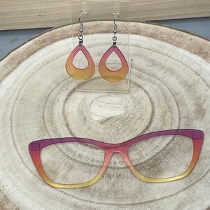 Translucent Ombre Acrylic Eyewear Topper For Interchangeable Magnetic Glasses image 2