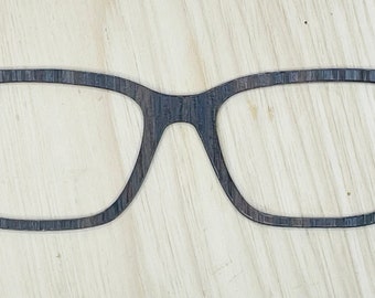 Brillenaufsatz aus strukturiertem Holz und Acryl