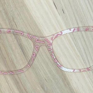Mini surmatelas acrylique translucide canne en bonbon pour lunettes magnétiques interchangeables