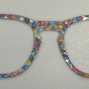 Rainbow Dots Acrylic Eyewear Topper For Interchangeable Magnetic Glasses