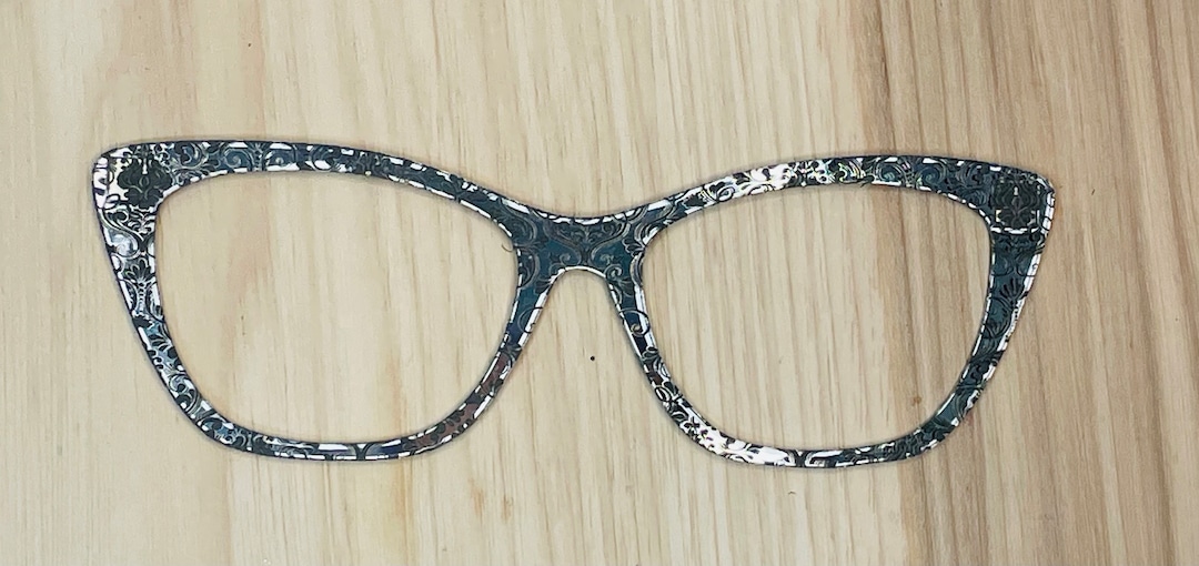 Mirrored Damask Acrylic Topper for Interchangeable Magnetic Glasses ...