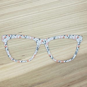 Fall Floral Acrylic Topper For Interchangable Magnetic Glasses