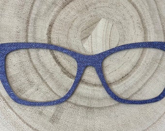 Denim Acrylic Eyewear Toppers for Interchangeable Magnetic Glasses
